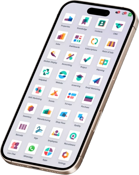 Odoo móvil inclinado